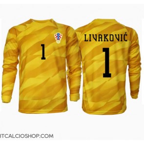 Croazia Dominik Livakovic #1 Portiere Prima Maglia Europei 2024 Manica Lunga